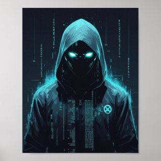 Affiche Pirate Informatique Encagoulé
