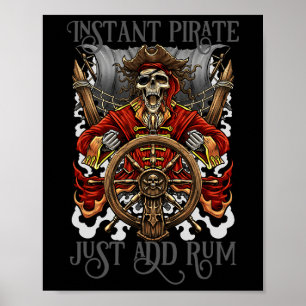 Affiche Pirate Instantané Ajouter Juste Rum Halloween Crui
