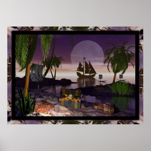 Affiche Pirate Island par David Wilder