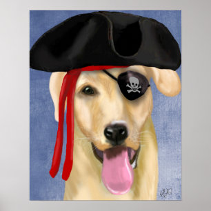 Affiche Pirate jaune de Labrador
