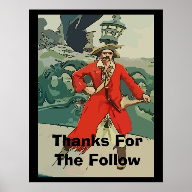 Affiche Pirate, Modifier le signe texte (Devant)