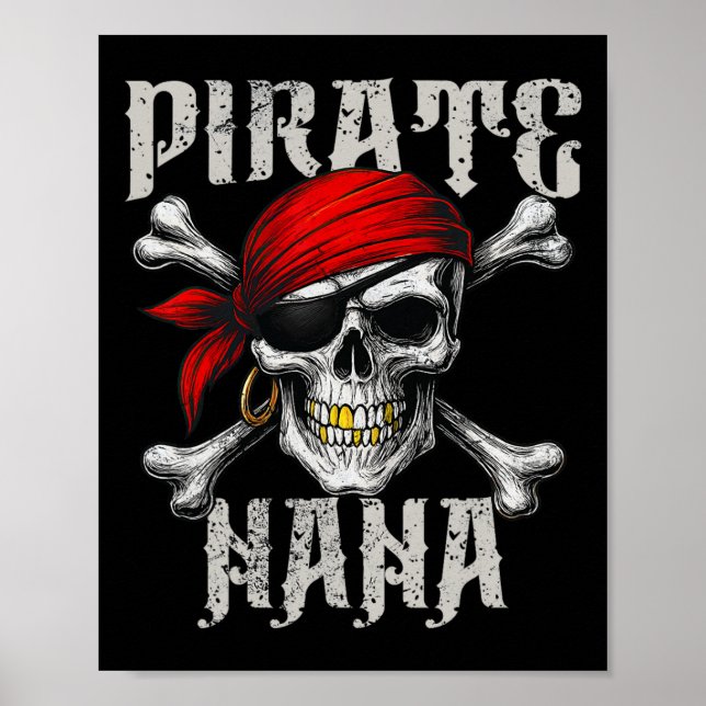 Affiche Pirate Nana Jolly roger Drapeau Et Crossbones Crân (Devant)