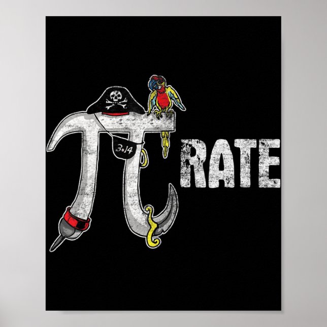 Affiche Pirate Pi Day Pirate Love Pi Day Tee (Devant)