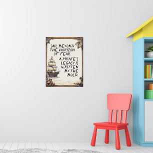 Affiche Pirate vie mots de motivation Miceville