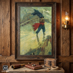 Affiche Pirate Vintage, Le Hollandais Volant par Howard Py