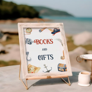 Affiche Pirates Baby showers Livres Et Cadeaux Symbole