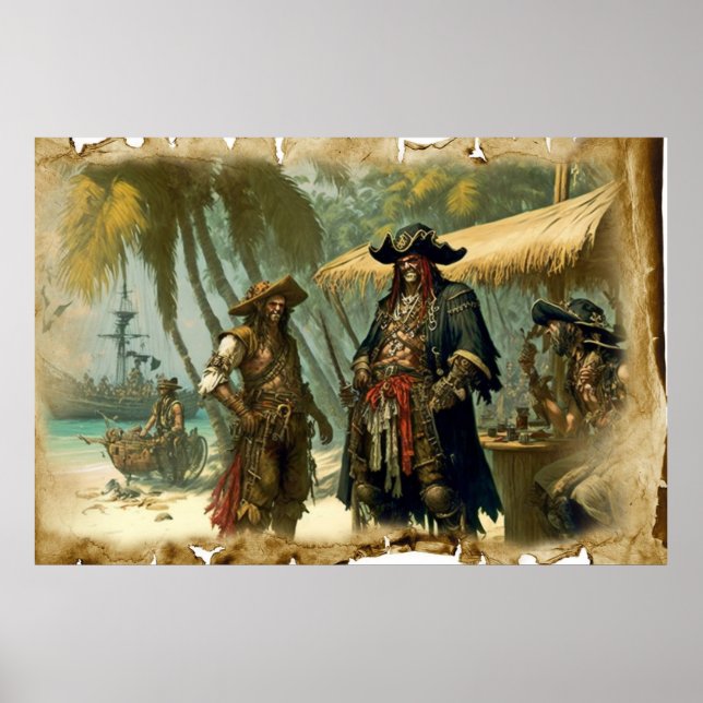 Affiche Pirates dans l'île au trésor (Devant)