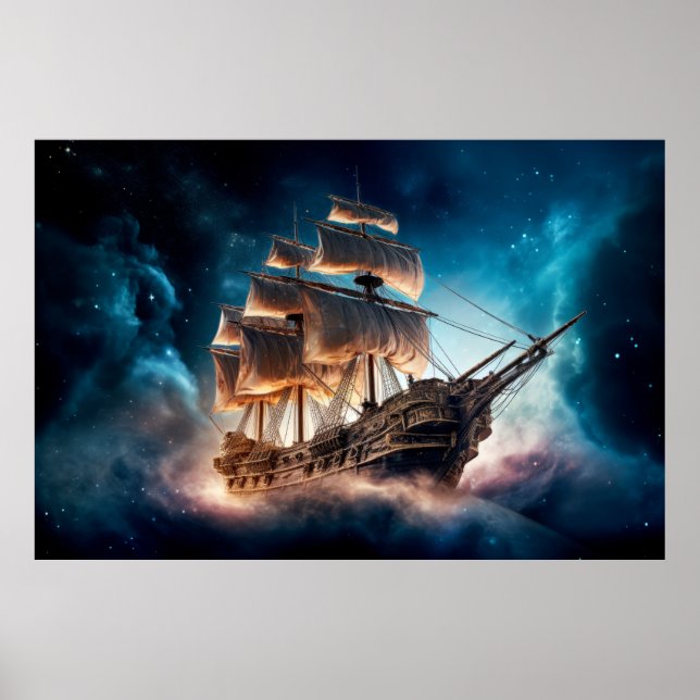 Affiche Pirates Ship Worldwide Dimension Art fantastique (Devant)