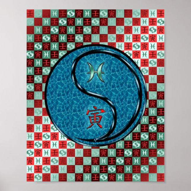 Affiche Pisces et tigre d'eau (Devant)