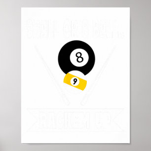 Affiche Piscine Amusante 9 Balle Ou 8 Ball Rackem Up Billa