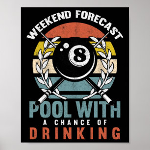 Affiche Piscine Avec Un Changement De Boisson 8 Billard Pl