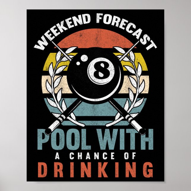 Affiche Piscine Avec Un Changement De Boisson 8 Billard Pl (Devant)