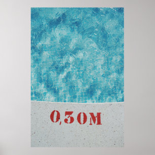 Affiche Piscine en béton gris à 0,30 Mètre