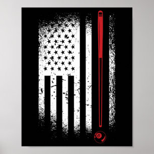 Affiche Piscine graphique rétro Billard Snooker Billard Cu