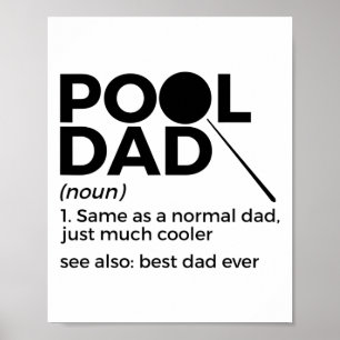 Affiche Piscine papa Définition Drôle Billard Meilleur pap