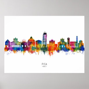 Affiche Pise Italie Skyline