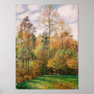Affiche Pissarro - Automne Peupliers Eragny, Peupliers d'a