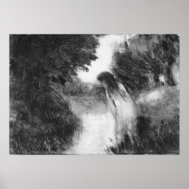 Affiche Pissarro - Bather 1894 (Devant)