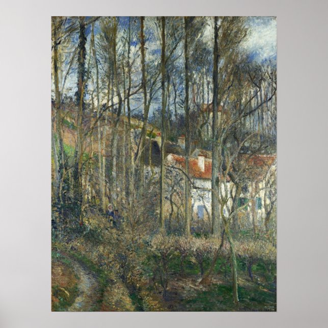 Affiche Pissarro - Boeufs Hill At L'Hermitage (Devant)