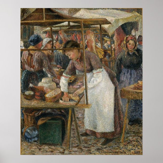 Affiche Pissarro - Boucher de porc 1883 (Devant)
