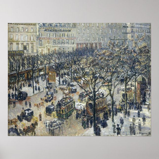 Affiche Pissarro - Boulevard Des Italiens Soleil matinal (Devant)