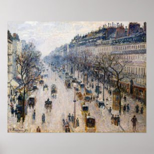 Affiche Pissarro - Boulevard Montmartre, Matin d'hiver