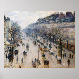Affiche Pissarro - Boulevard Montmartre, matin d'hiver