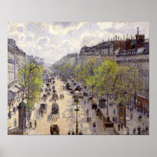 Affiche Pissarro - Boulevard Montmartre, Printemps