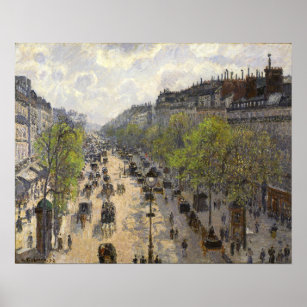 Affiche Pissarro - Boulevard Montmartre Printemps