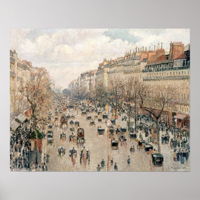 Affiche Pissarro - Boulevard Montmartre, Soleil après-midi (Devant)