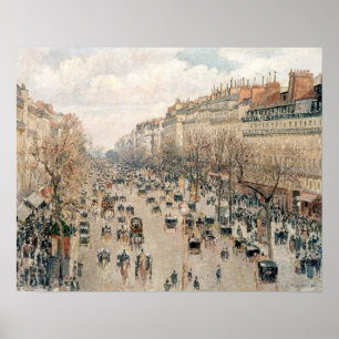 Affiche Pissarro - Boulevard Montmartre, soleil de l'après