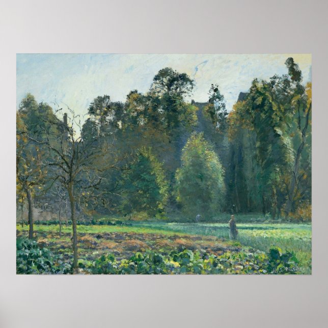 Affiche Pissarro - Champ de choux Pontoise 1873 (Devant)