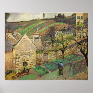 Affiche Pissarro - Côte de l'Hermitage Pontoise 1873