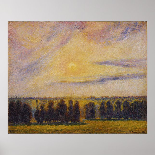 Affiche Pissarro - Coucher De Soleil À Eragny (Devant)