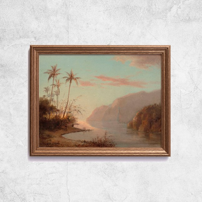 Affiche Pissarro Creek À St Thomas Célèbre Art (Pissarro Creek In St Thomas Famous Art Poster
)