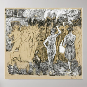 Affiche Pissarro - Daphnis Et Chloe 1895