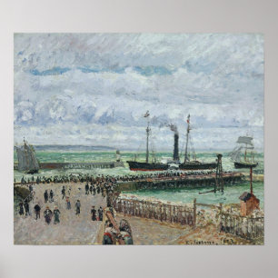 Affiche Pissarro - Entrée Havre Port Western Breakwater