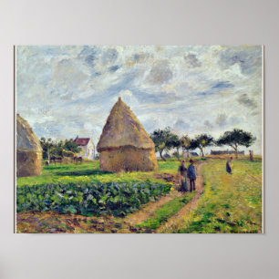 AFFICHE PISSARRO - HAYSTACLES ET CABBAGE PATCH