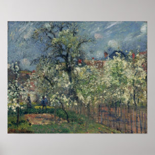 Affiche Pissarro - Jardin de Maubuisson Pontoise Poiriers