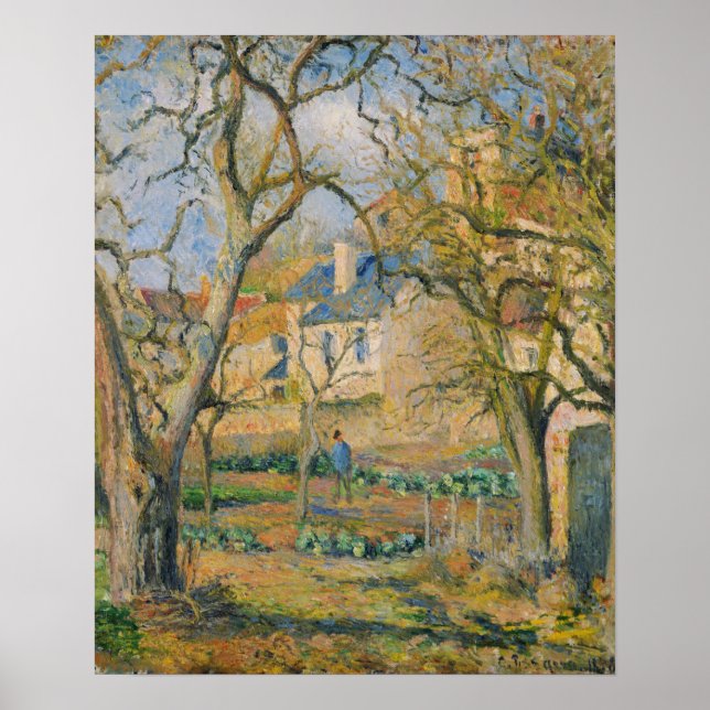 Affiche Pissarro - Jardin potager (Devant)