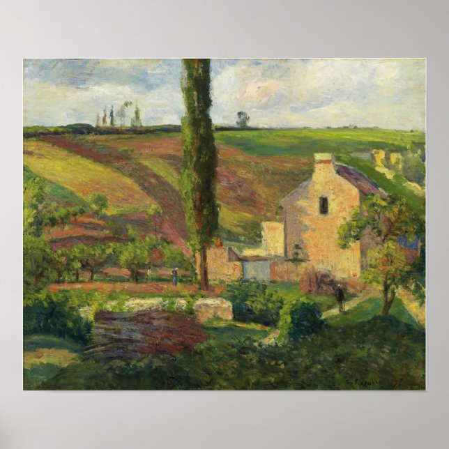 Affiche Pissarro - La colline des Mathurins à l'Hermitage  (Devant)