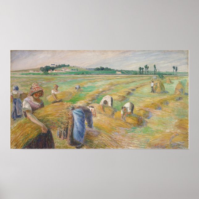 Affiche Pissarro - La Récolte (Devant)