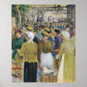 Affiche Pissarro - Le Marché De La Volaille À Gisors 1890