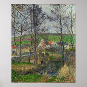 Affiche Pissarro - Les Bancs De La Viosne À Osny