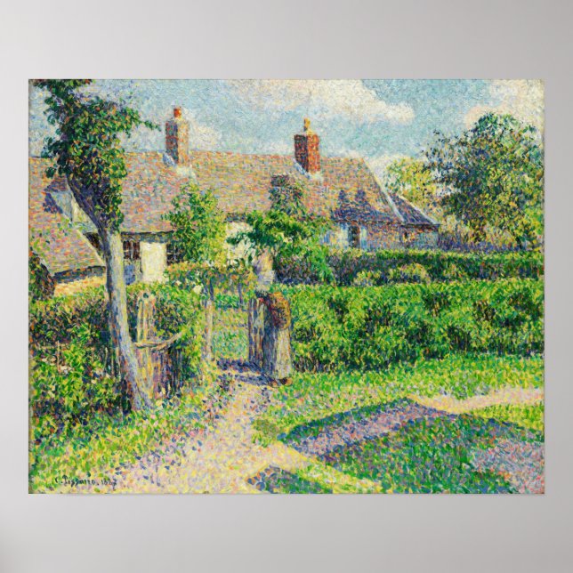Affiche Pissarro - Maisons de paysans Eragny (Devant)