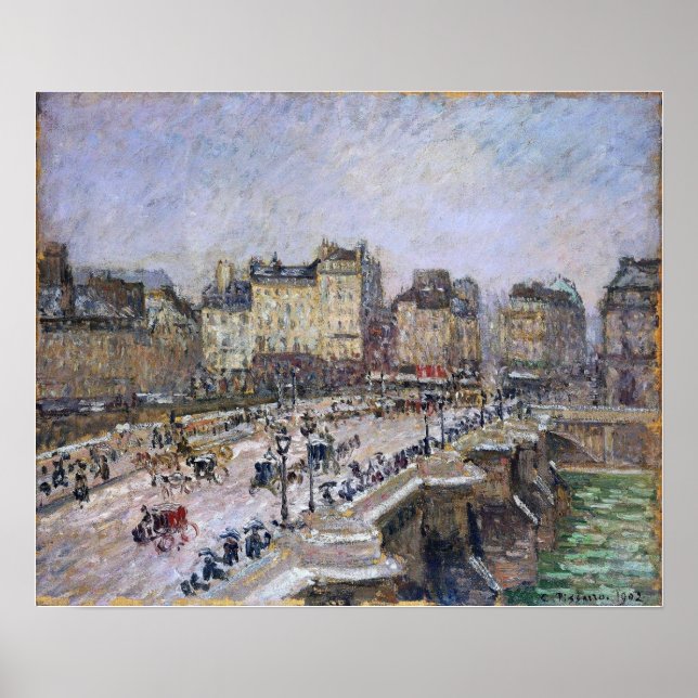 Affiche Pissarro - Pont Neuf Effet de neige 1902 (Devant)