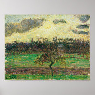 Affiche Pissarro - Prairies à Eragny, pommier 1894