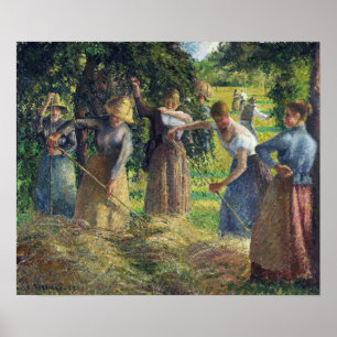 Affiche Pissarro - Récolte De Foin À Eragny 1901
