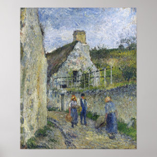 Affiche Pissarro - Rue Pavée À Valhermeil, Auvers