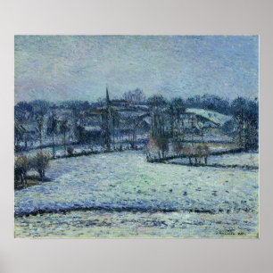 Affiche Pissarro - Scène De Neige À Eragny (Bazincourt)